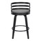 Armen Living Jayden 26" Counter Height Swivel Gray Faux Leather and Black Wood Bar Stool LCJYBAGRBL26 - alternate 6